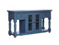 1 Door Chair Side Table, Dark Blue finish