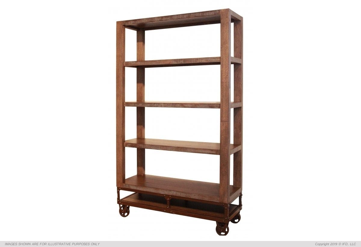 70" Bookcase with 4 shelves & Casters