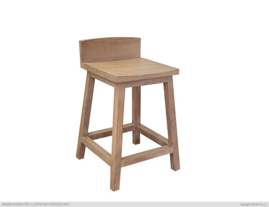 24" Wooden Barstool