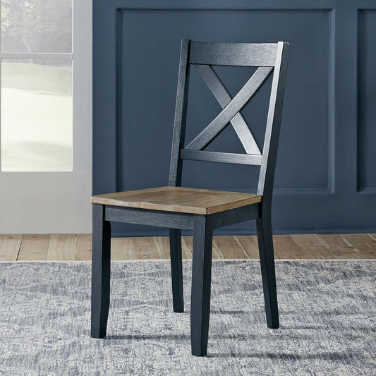 Lakeshore - X Back Side Chair- Navy (RTA)