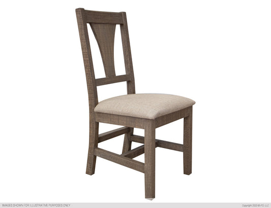 Wooden Chair, upholstered seat