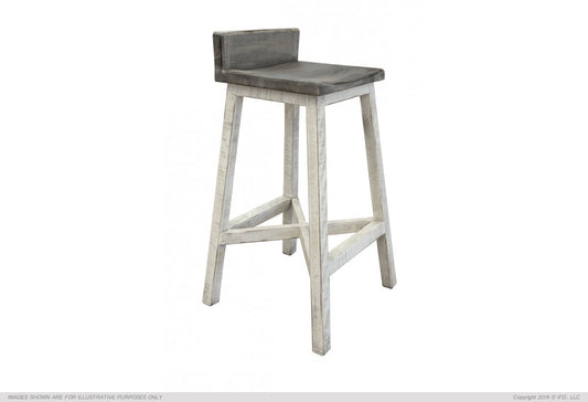 Two Tone 30" Wooden Stool