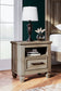Yarbeck Queen Panel Bed with Mirrored Dresser and Nightstand