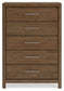 Cabalynn King Upholstered Bed with Mirrored Dresser, Chest and Nightstand