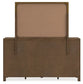 Cabalynn Queen Upholstered Bed with Mirrored Dresser