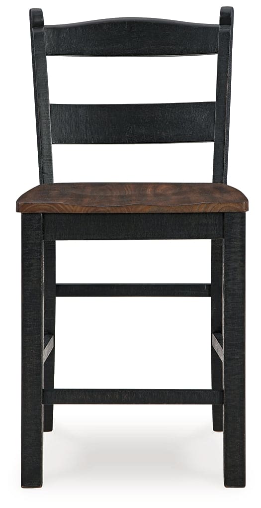 Valebeck Counter Height Dining Table and 4 Barstools with Storage