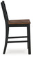Valebeck Counter Height Dining Table and 4 Barstools with Storage