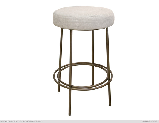 Wooden Frame & Metal Base, 30" Stool