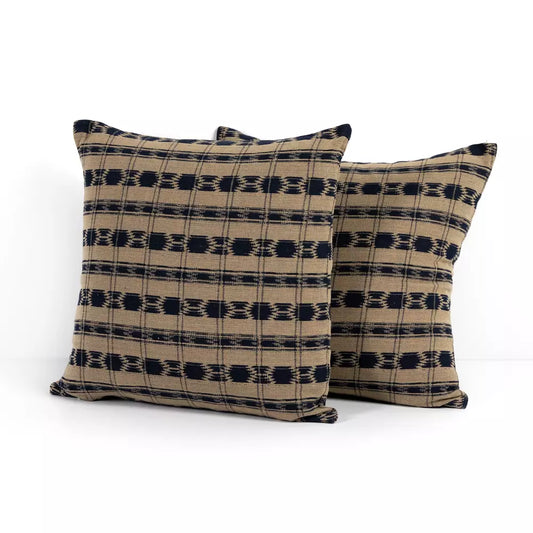 Striped Ikat Pillow, Set Of 2