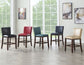 Tiffany 24″ Counter Stool, Black Vegan Leather