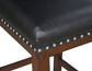 Tiffany 24″ Counter Stool, Black Leatherette