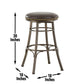 Bali 30″ Backless Bar Stool, Swivel, Gray