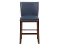 Tiffany 24″ Counter Stool, Navy Vegan Leather