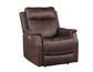 Valencia Dual-Power Leatherette Recliner, Walnut