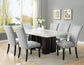 Camila Silver PU Dining chairW/ Nailhead