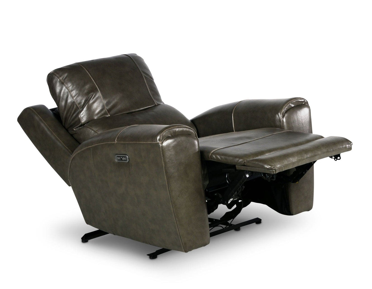 Laurel Dual-Power Leather Recliner, Grey