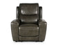 Laurel Dual-Power Leather Recliner, Grey