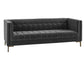 Isaac Channel Stitched Gray Velvet Sofa