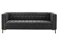 Isaac Channel Stitched Gray Velvet Sofa