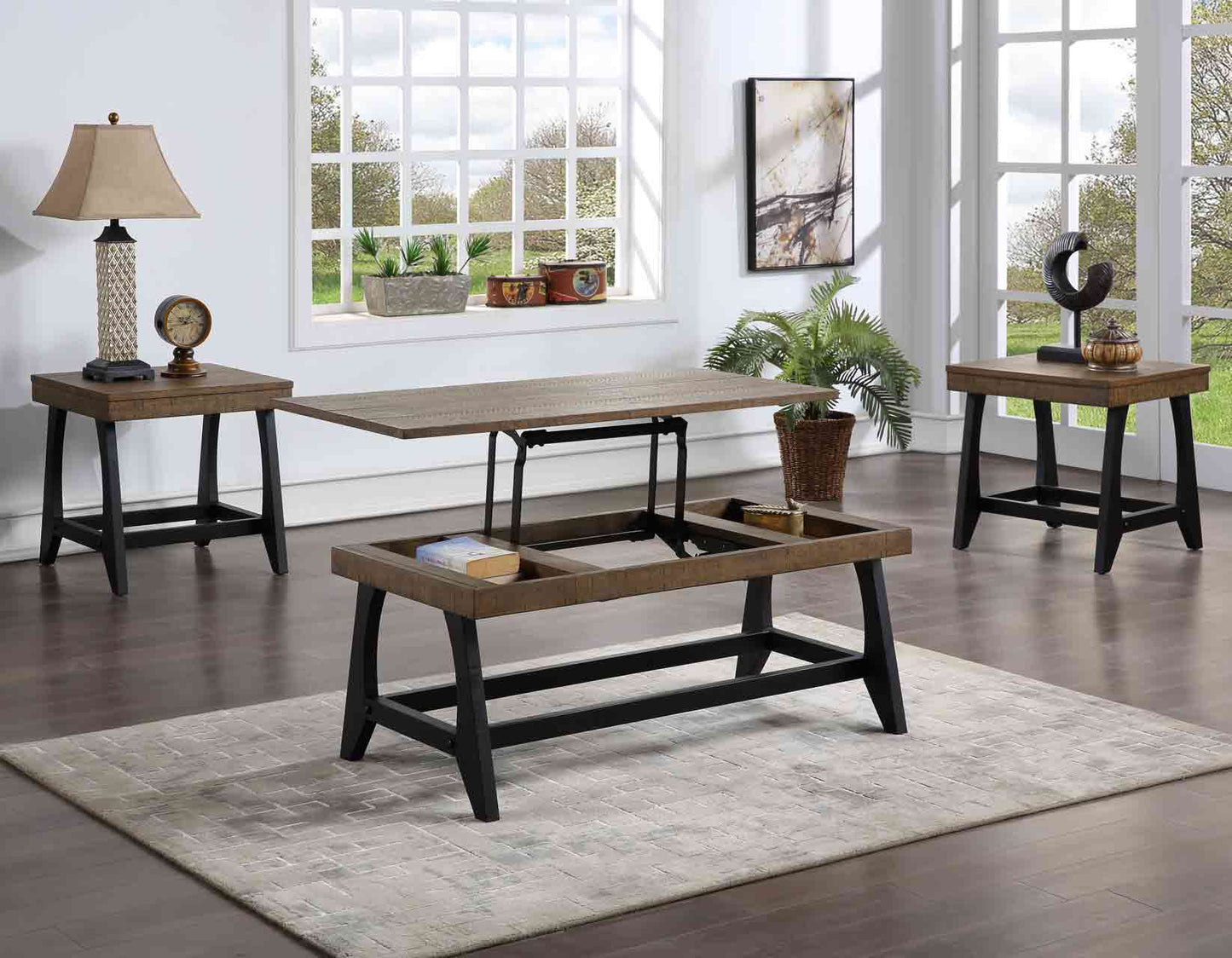 Ralston 3-Piece Lift-Top Set
(Lift-Top Cocktail Table & 2 End Tables)