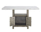 Grayson 6 Piece White Marble Top Counter Set
(Counter Table, Counter Bench & 4 Counter Chairs)