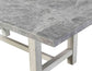 Canova 5-Piece 78-inch Gray Marble Dining Set
(Table & 4 Side Chairs)