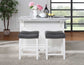 Zermatt 2-Piece Grey Marble Kitchen Island
(Island, 2 Counter Stools)