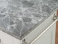 Zermatt 2-Piece Grey Marble Kitchen Island
(Island, 2 Counter Stools)