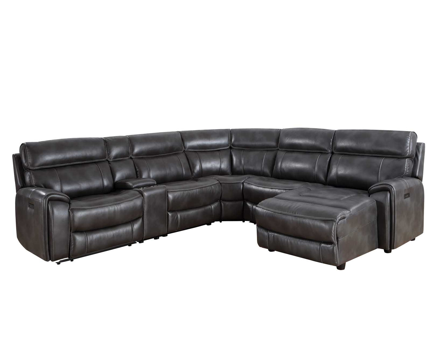 Provo 6-Piece Dual-Power Chaise Sectional