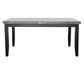 Napoli 6-Piece 64-inch Gray Marble Dining Set
(Table, Bench & 4 Side Chairs)