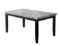 Napoli 6-Piece 64-inch Gray Marble Dining Set
(Table, Bench & 4 Side Chairs)