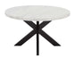 Xena 52-inch Round 5-Piece White Marble Dining Set
(Table & 4 Side Chairs)