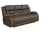 Aria Dual-Power Reclining Sofa, Saddle Brown