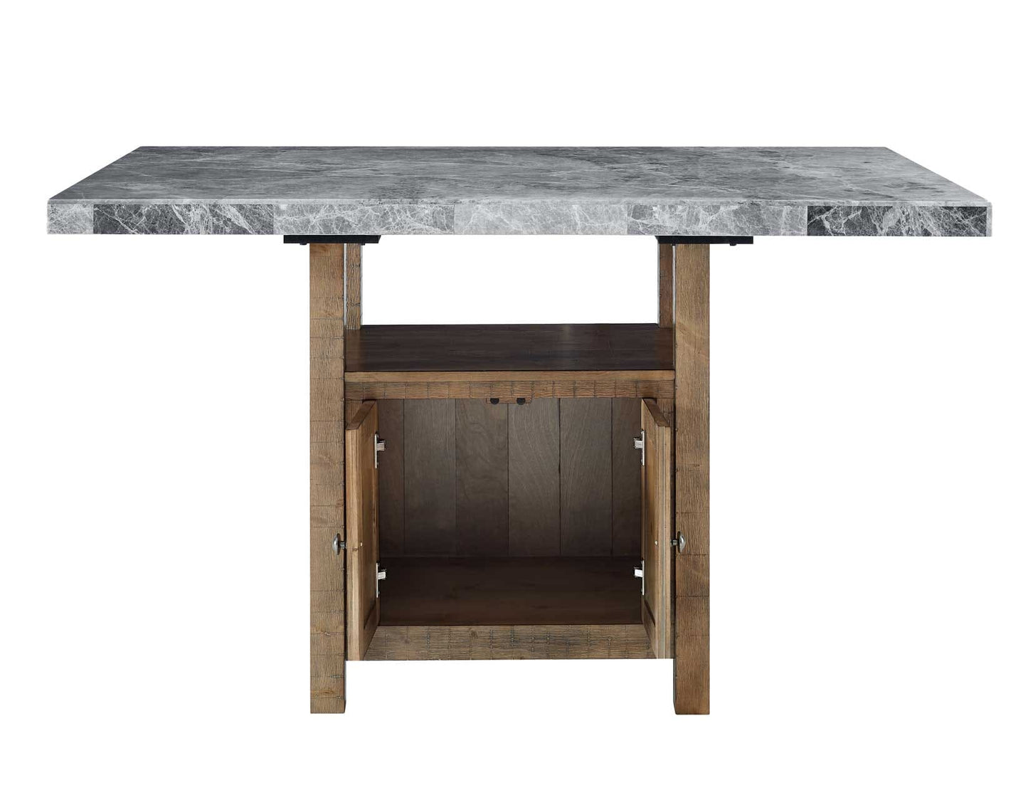 Grayson 6-Piece Marble Top Counter Storage Dining Set