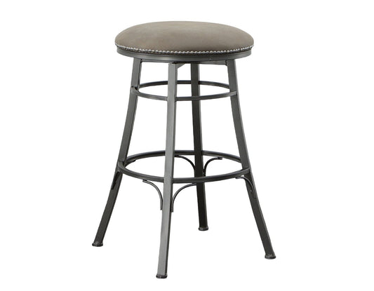 Bali 24″ Backless Counter Stool, Swivel, Gray