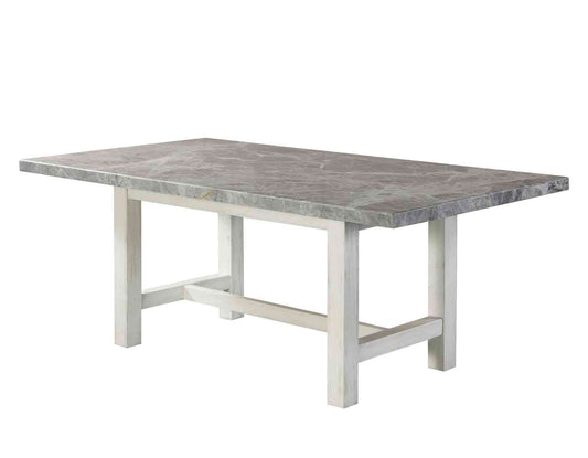 Canova 78-inch Gray Marble Top Dining Table