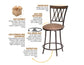 Sedona 24″ Counter Stool, Swivel