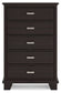Covetown Five Drawer Chest