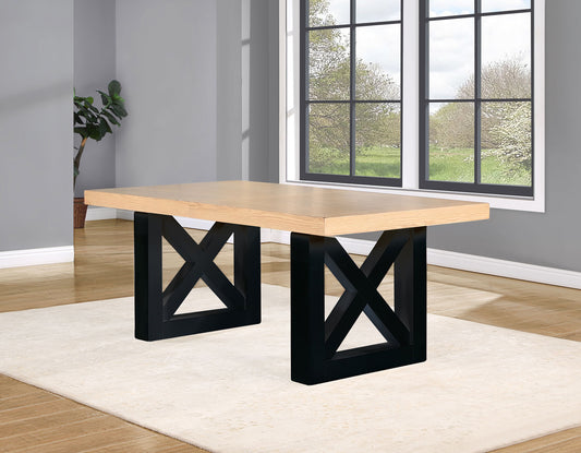 Magnolia 72-108-inch Table, Black Base