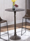 Oswego Round 30-inch Pub Height Bistro Bar Table Dark Russet