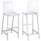 Juelia Clear Acrylic Bar Chair Chrome (Set of 2)