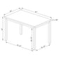 Garza Rectangular 48-inch Engineered Wood Dining Table Grey
