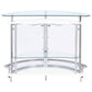 Amarillo Freestanding Glass Top Home Bar Wine Cabinet White