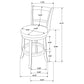 Broxton Upholstered Swivel Bar Chair Chestnut (Set of 2)