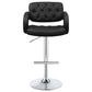 Brandi Adjustable Bar Stool Black and Chrome