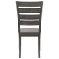 Dalila Wood Dining Side Chair Dark Grey (Set of 2)
