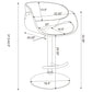 Dana Adjustable Bar Stool Black and Chrome