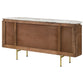 Ortega 4-door Marble Top Dining Sideboard Server White and Natural