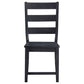Newport Ladder Back Dining Side Chair Black (Set of 2)