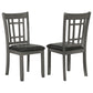 Lavon Padded Dining Side Chairs Medium Grey and Black (Set of 2)